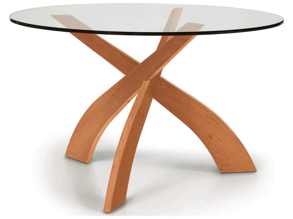 Entwine 48-Inch Round Glass Top Dining Table