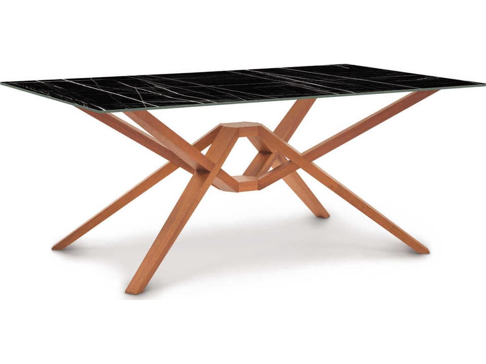 Exeter Rectangular Stone Dining Table Solid Hardwood