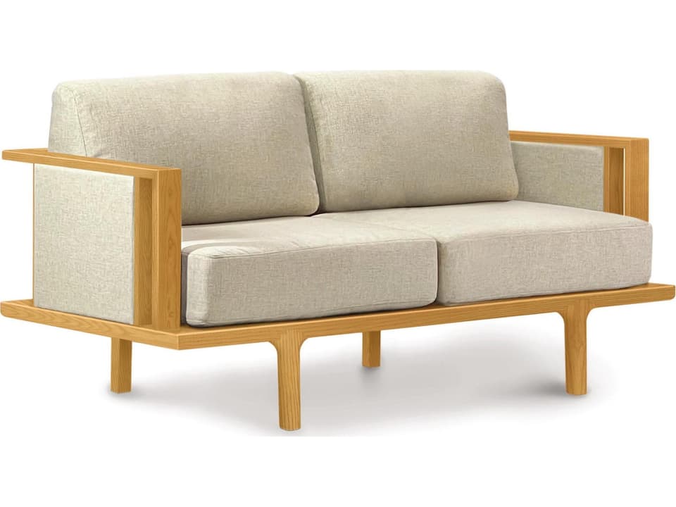 Sierra Upholstered Loveseat in Solid Hardwood and Fabric