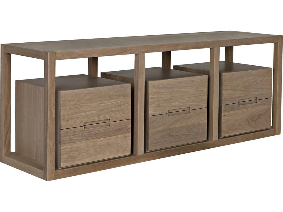 Grant Rectangle Console Table in Natural Oak