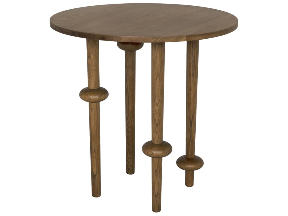 Sue Ellen Oak Side Table in Fawn Finish