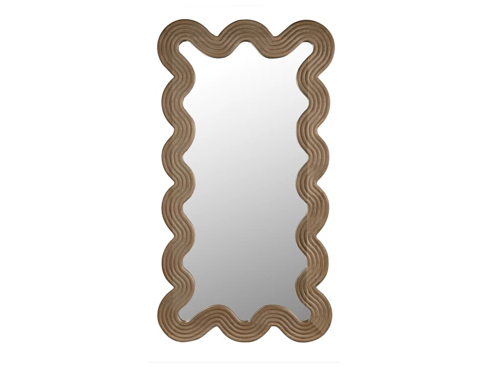 Ozark Mirror with Wavy Natural Oak Frame