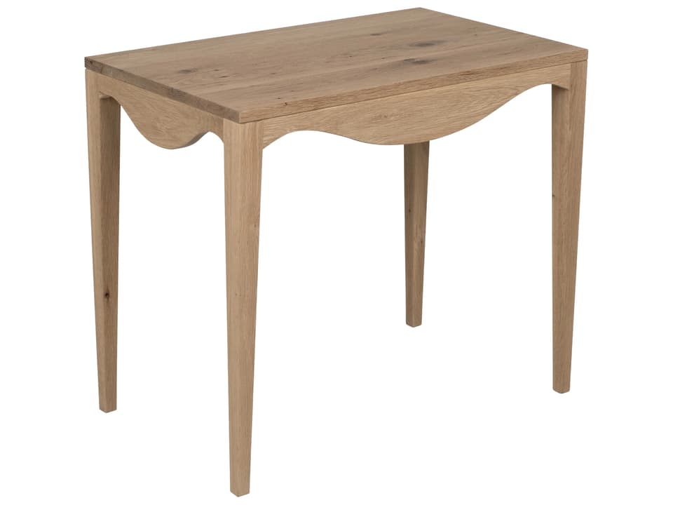 Elaine Rectangular Rustic Oak Side Table in Chai
