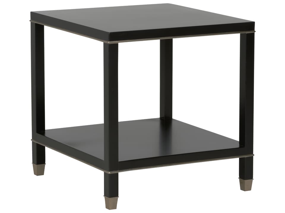 Jeza Square Side Table by Shayla Copas in Black and Antique Silver