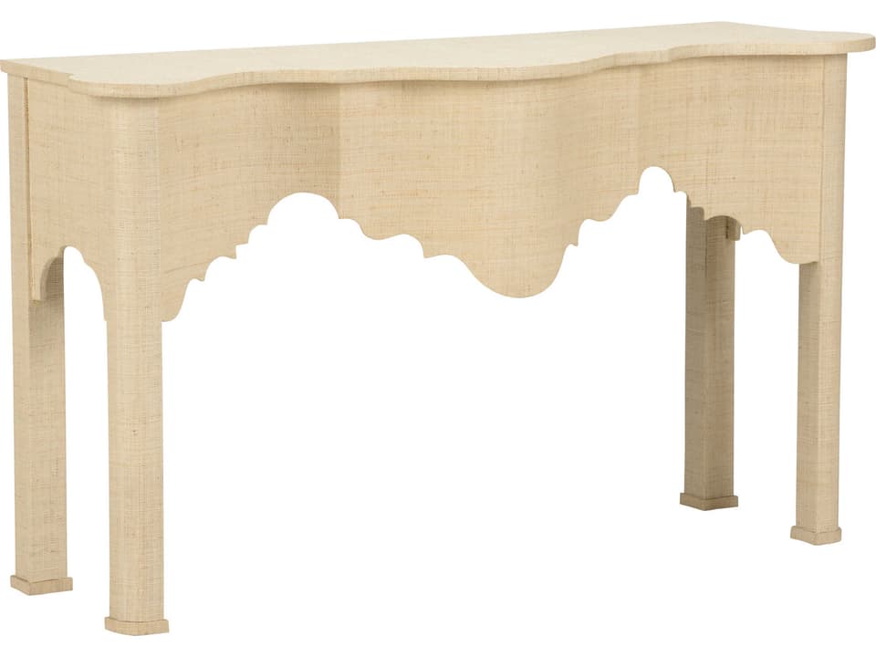 Kensington Console Table Raffia Wrapped Natural