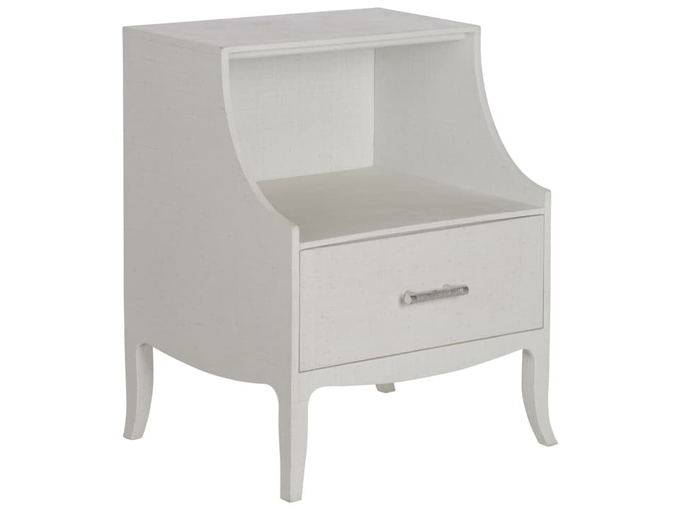 Rectangular Wood White End Table