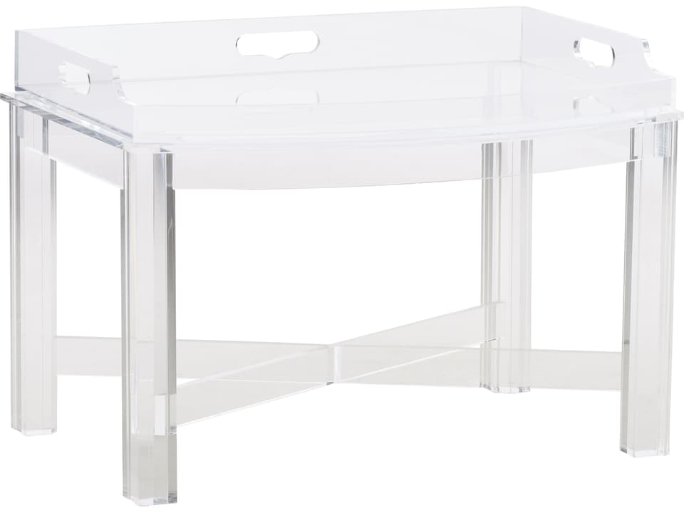 Acrylic Tray End Table with Removable Tray