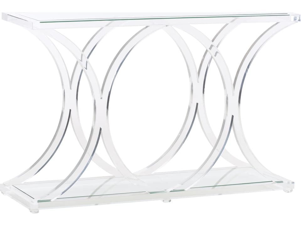 Sweeping Acrylic Console Table in Clear