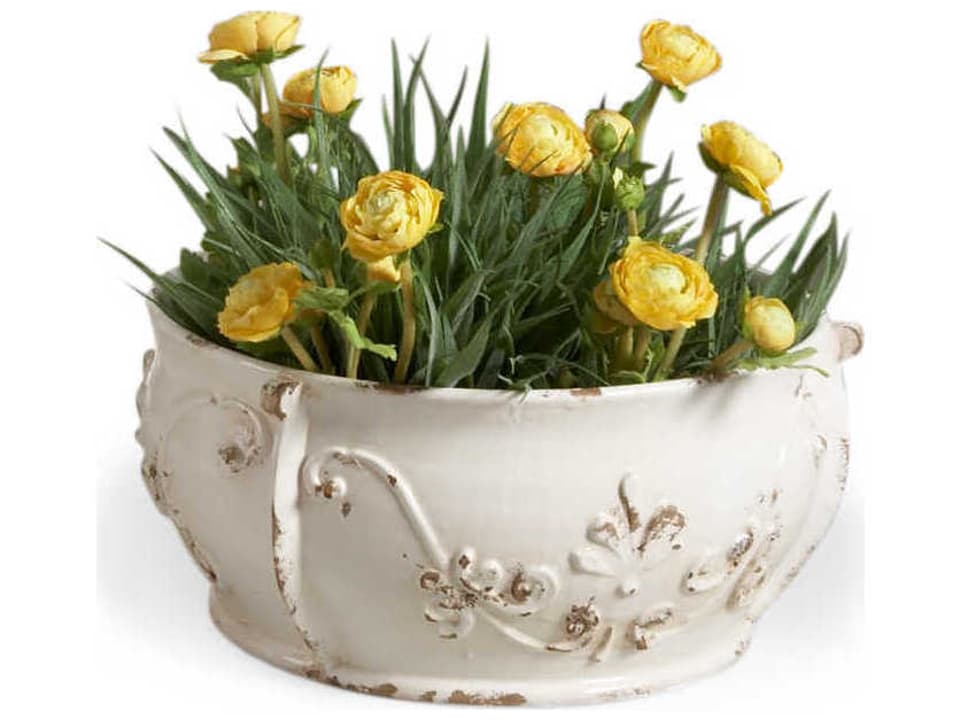 Monaco Hand Painted Ceramic Cachepot Made in Italy