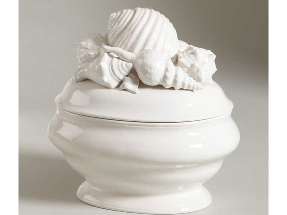 Shell Ceramic Tureen Decorative Accessory