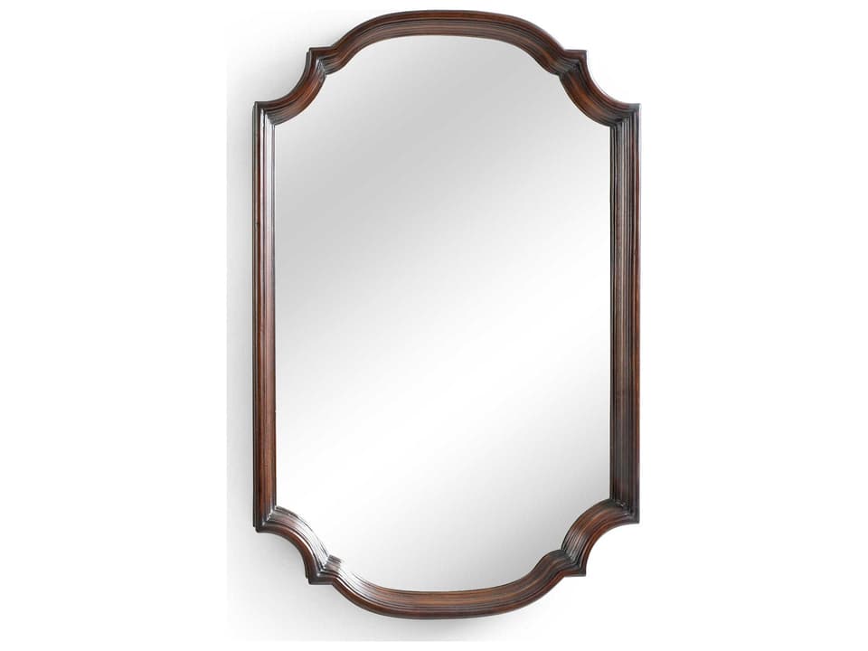 Marvin Wood Frame Wall Mirror in Brown
