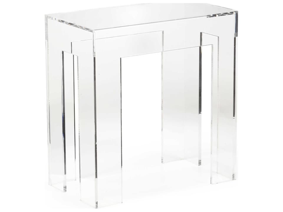 Rectangular Acrylic End Table in Clear
