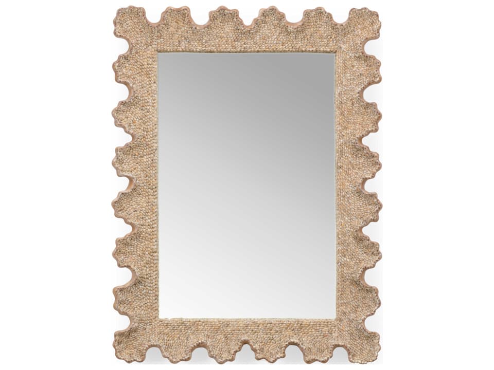 Scalloped Shell Mirror with Natural Nassa Shell Frame