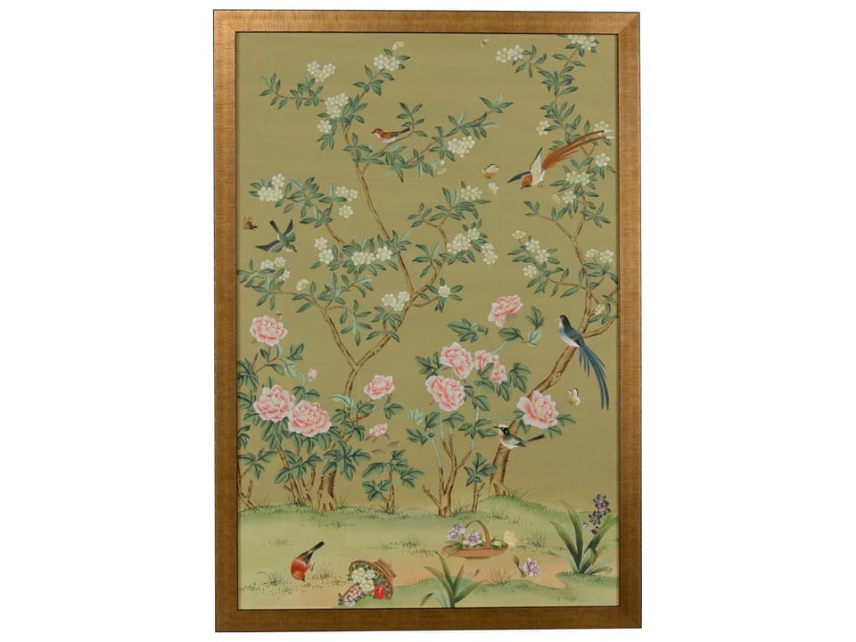 Edgedale Panel Green Hand Painted Watercolor Wall Art