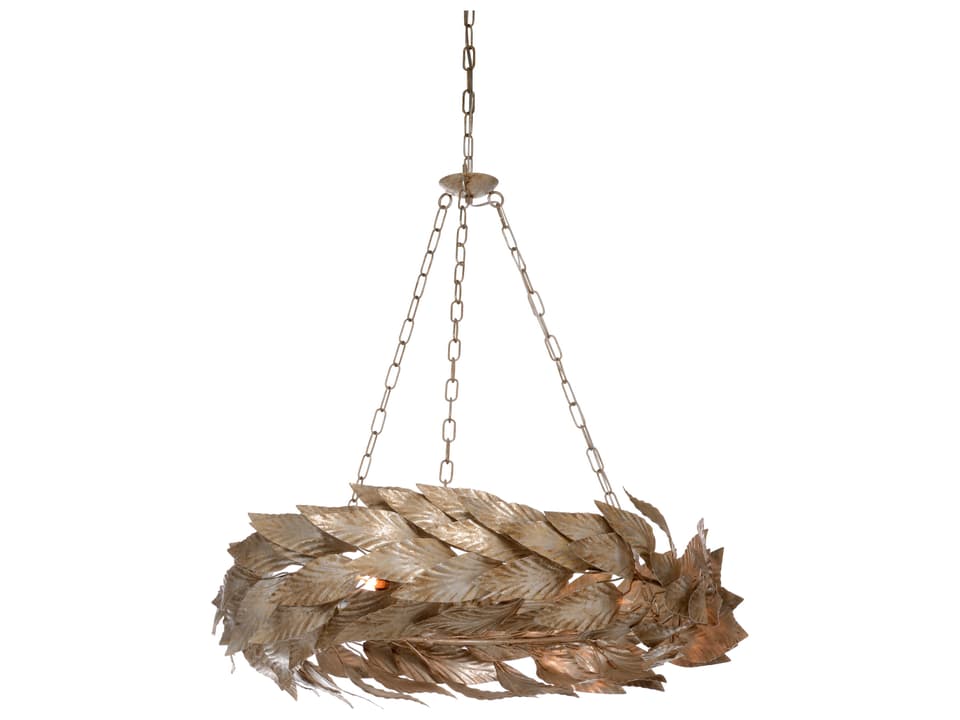 6-Light Meadow Chandelier in Old Antique Silver