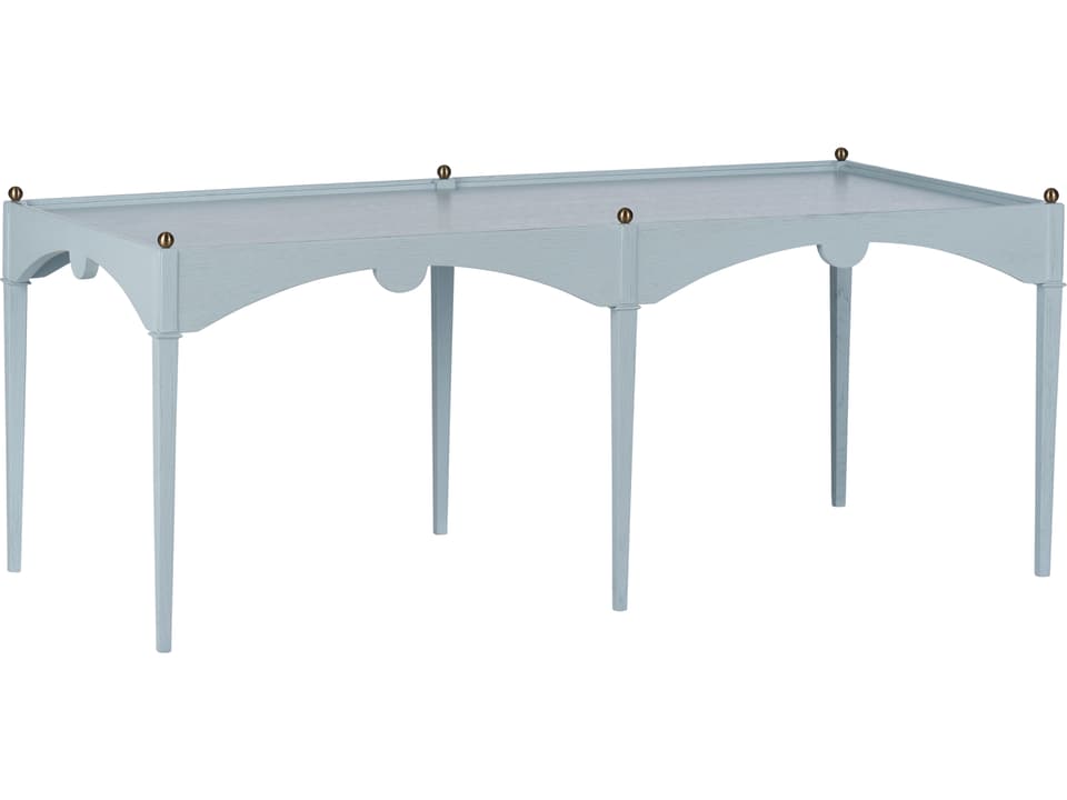 Jamie Merida Rectangular Wood Blue Coffee Table