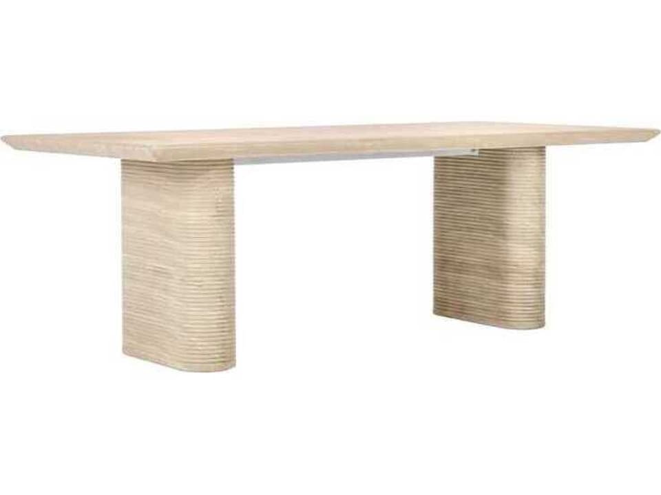 Classic Home Aiden 87-Inch Rectangular Concrete Dining Table in Beige