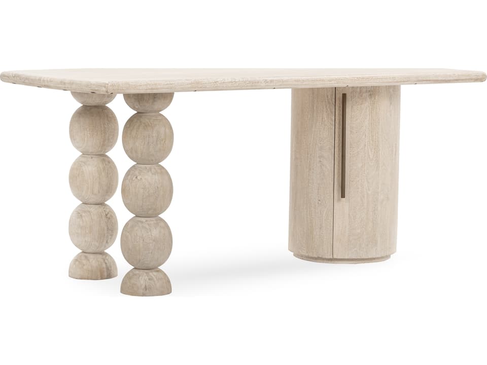 Adir Cream Beige Mango Wood Writing Desk