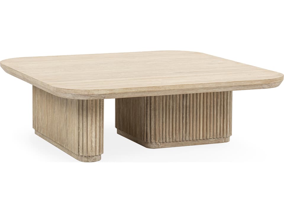 Vander Square Coffee Table Cream Washed Solid Wood Oak Veneer