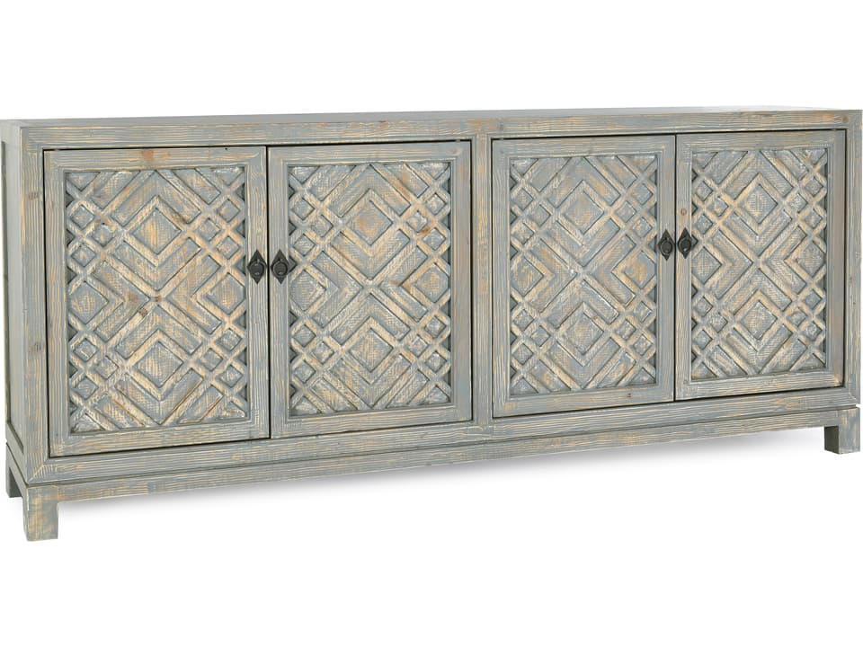 Antigua 4-Door Sideboard in Distressed Blue Reclaimed Pine