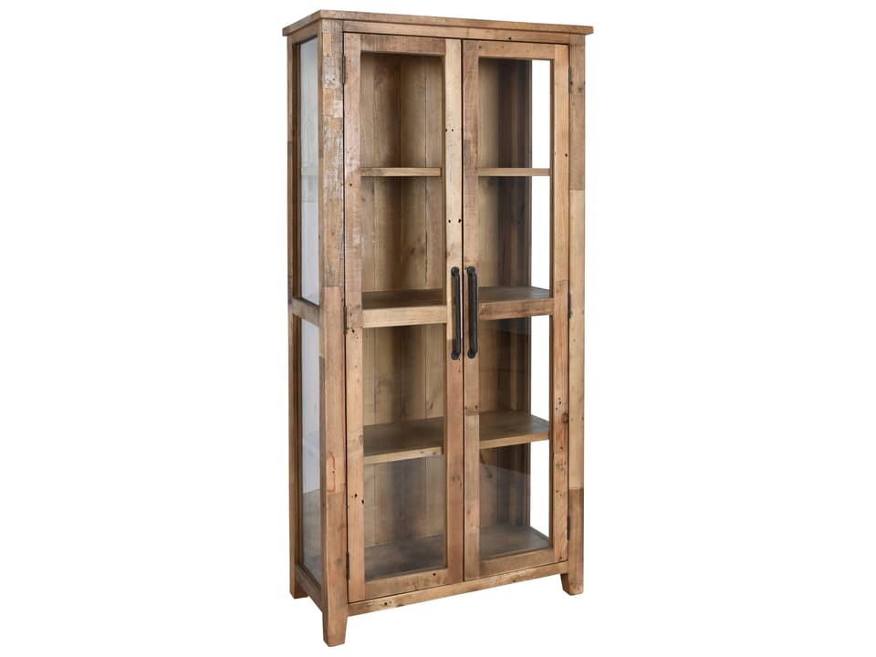 Amsterdam Pine Wood Natural Display Cabinet