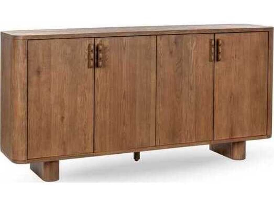 Tacoma 4-Door Sideboard in Natural Oak Veneer