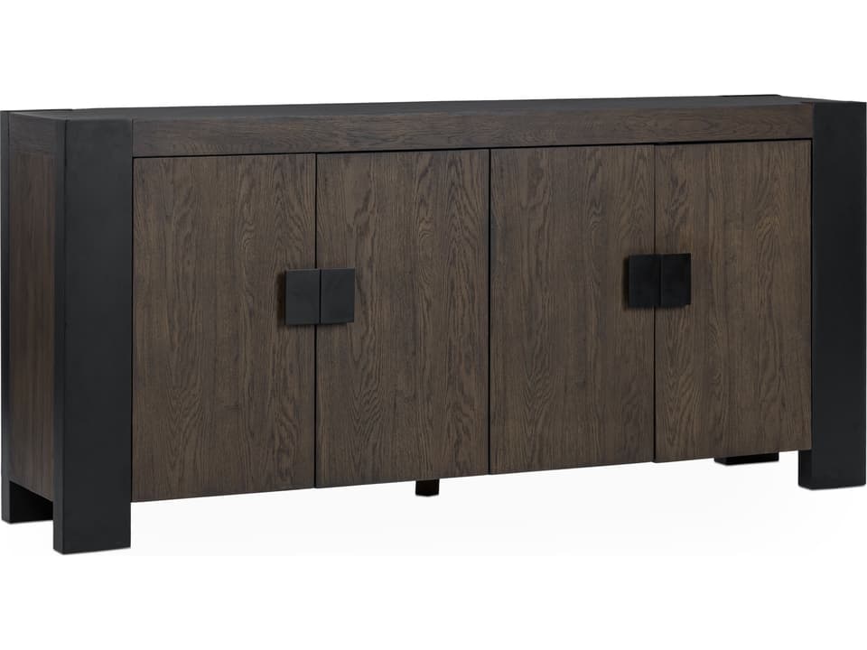 Deaven 78" Oak Wood Toasted Brown Sideboard