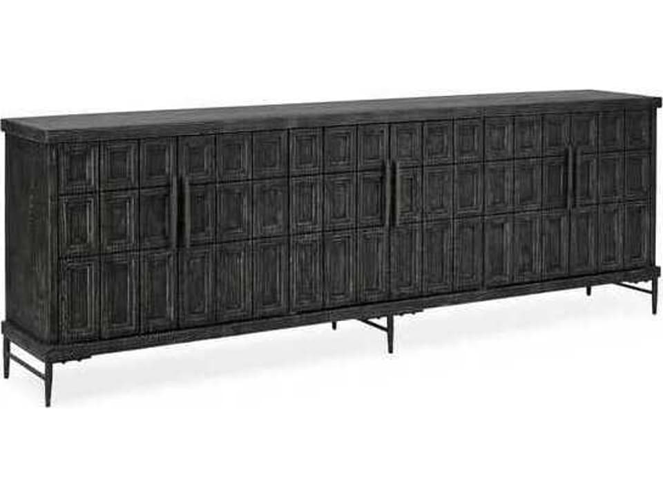 Warren 6-Door Sideboard Reclaimed Pine and Iron in Timeworn Black