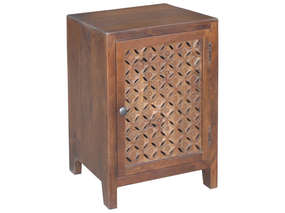 Eben Brown Mango Wood Accent Chest