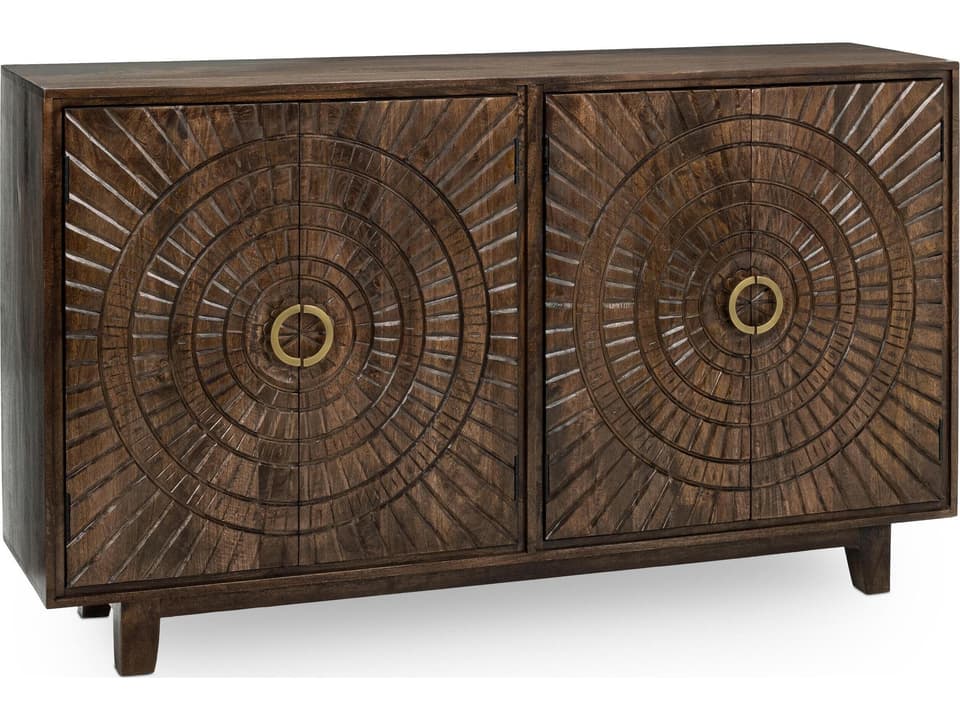 Vivienne 4-Door Mango Wood Sideboard in Brown