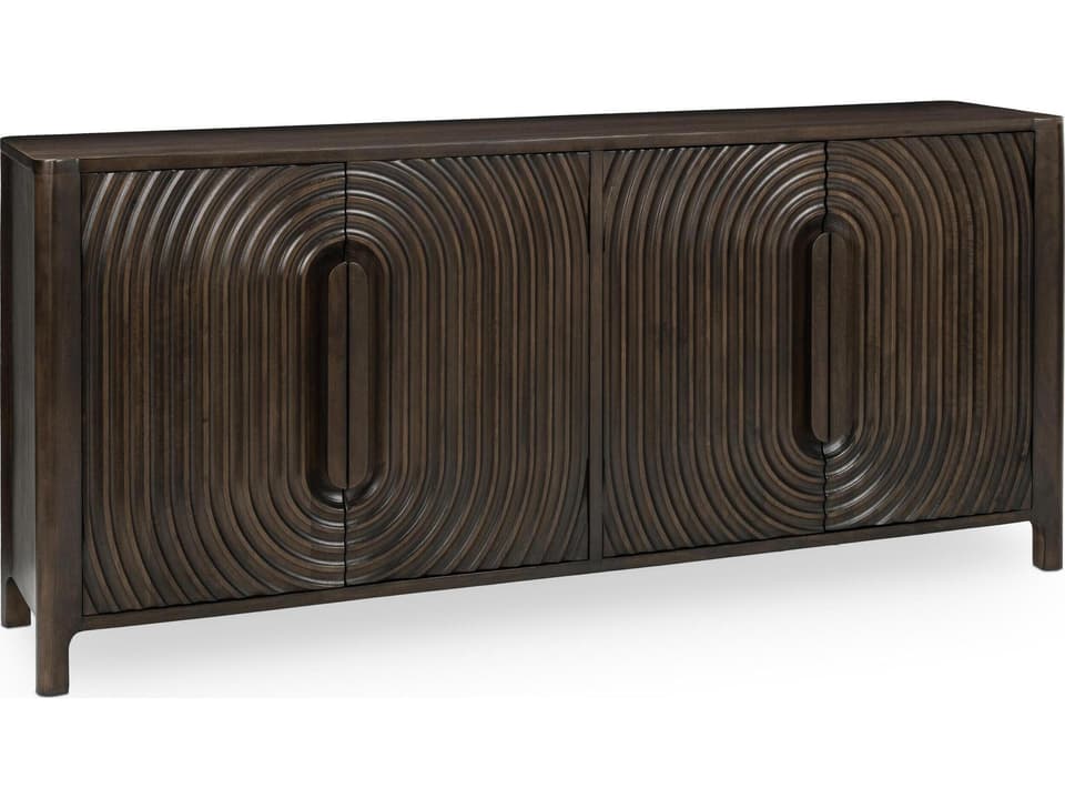 Colson Solid Wood 4 Door Cabinet Textured Mango Wood