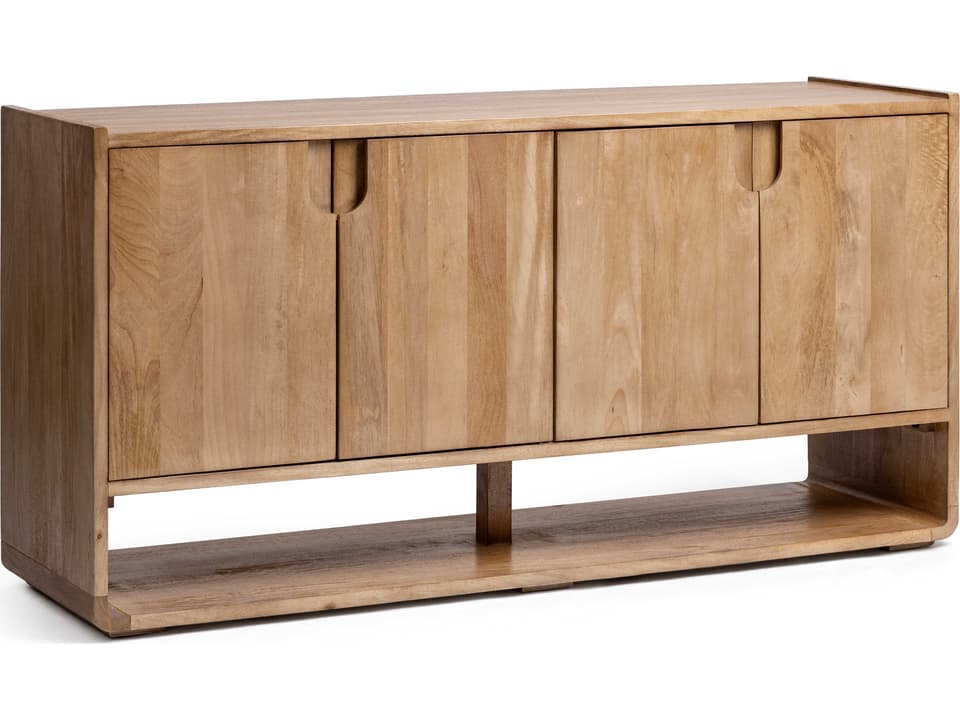 Laguna 4-Door Buffet in Natural Solid Mango Wood