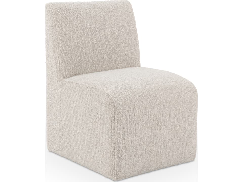 Brighton Upholstered Dining Side Chair in Coastal Sand Fabric