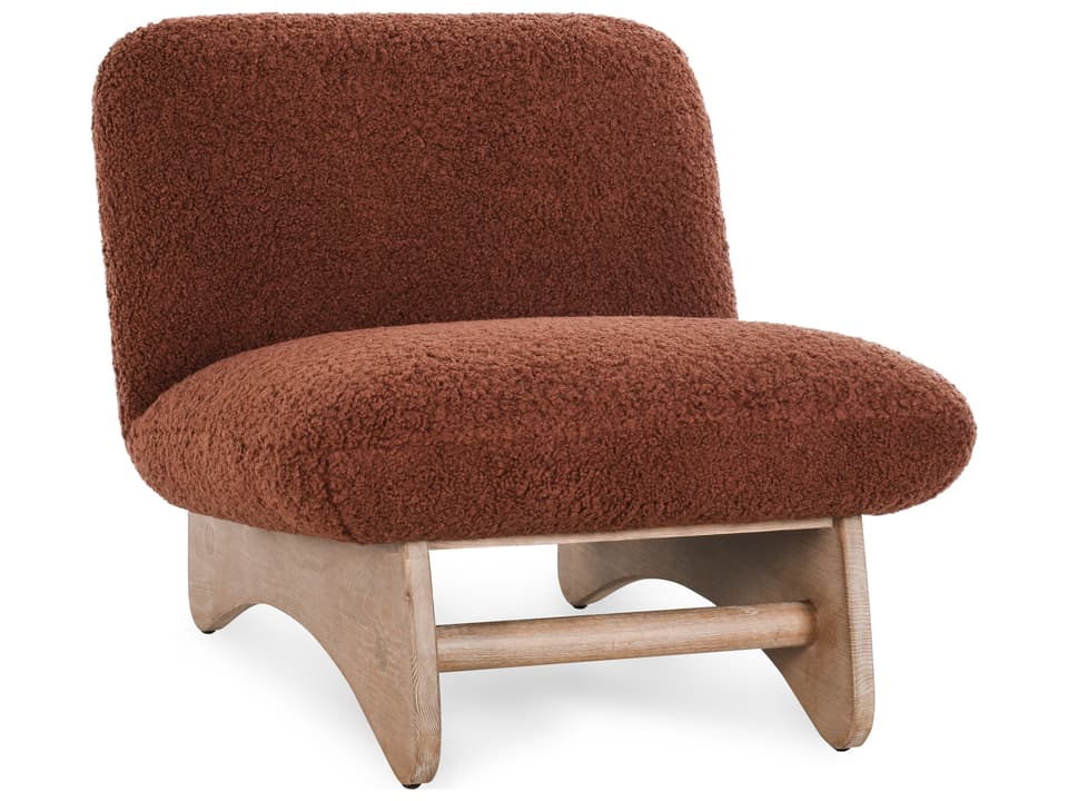 Astra Accent Chair in Rust Polyester Fabric
