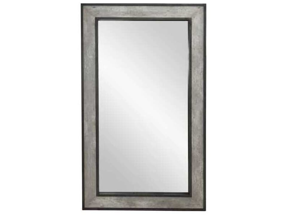 Webster Floor Mirror with Reclaimed Pine and Concrete Laminate Frame