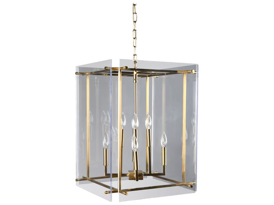 Kiran 8-Light Chandelier in Gold Iron and Acrylic