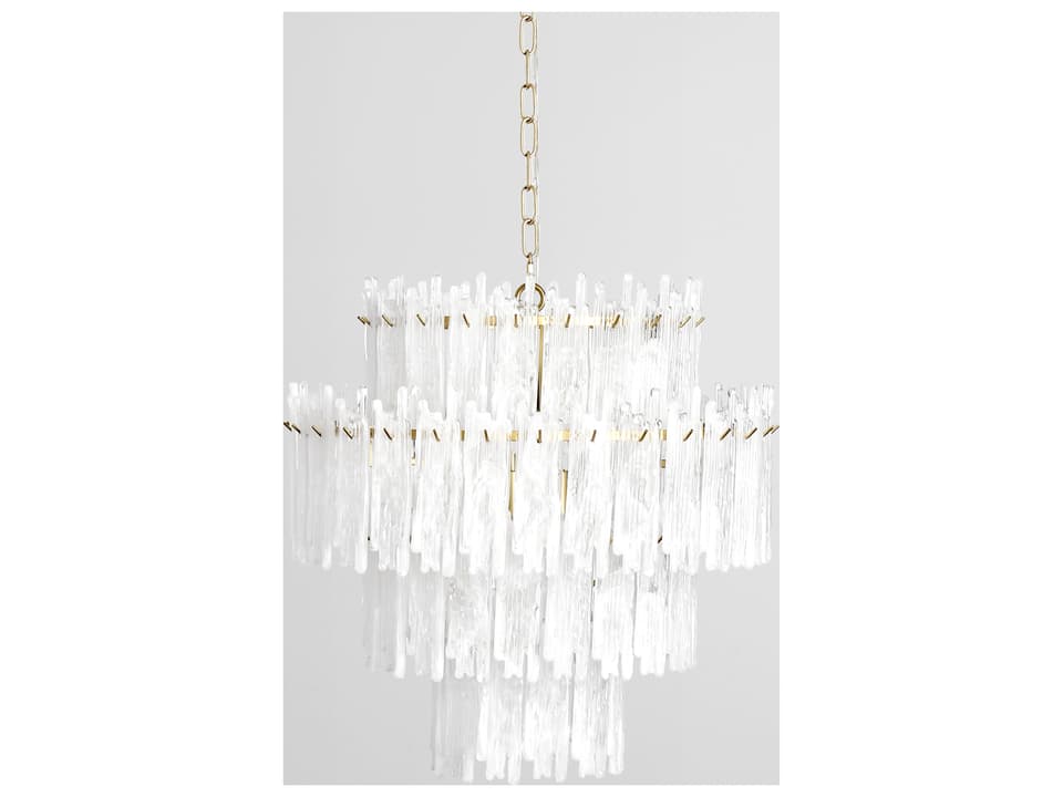 7-Light Everly Round Chandelier with Clear Wax-Drop Glass