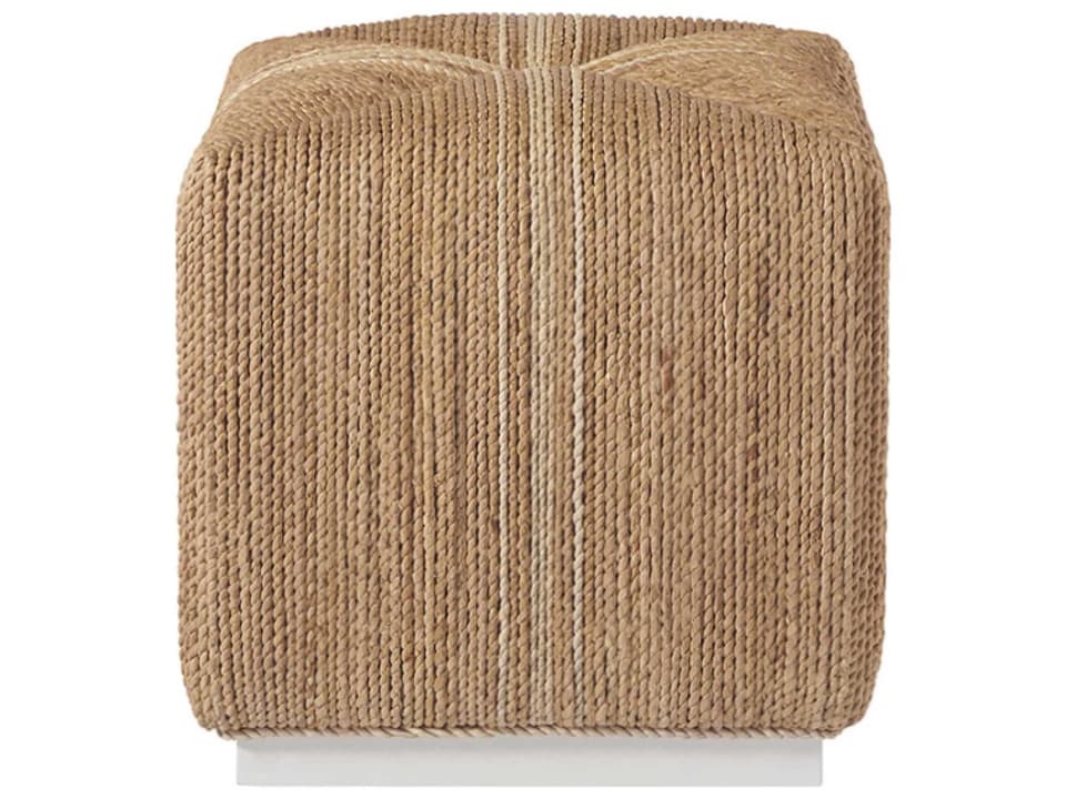 Escape Collection Abaca Cube Woven Accent Ottoman