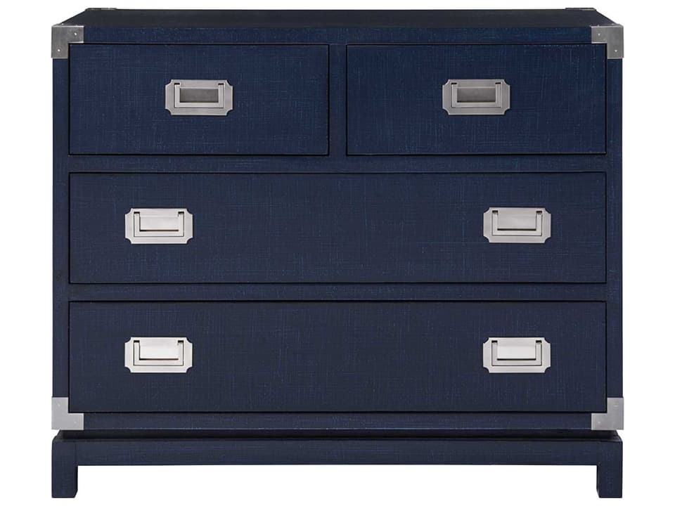 Escape Coastal Campaign 4-Drawer Chest in Marina Finish