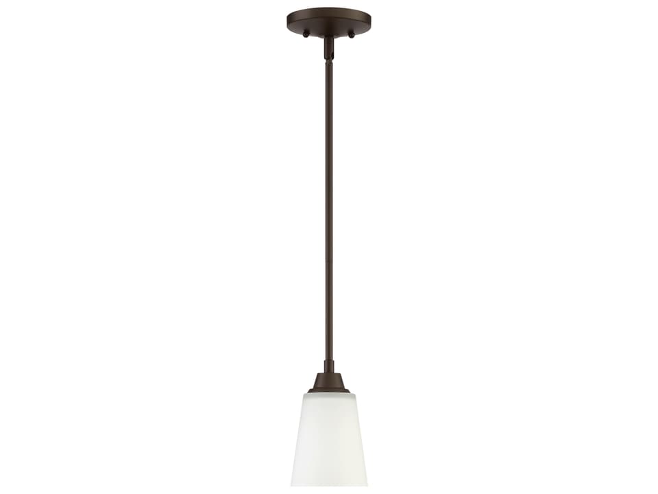 Grace 1-Light Mini Pendant in Espresso with Clear Seeded Glass