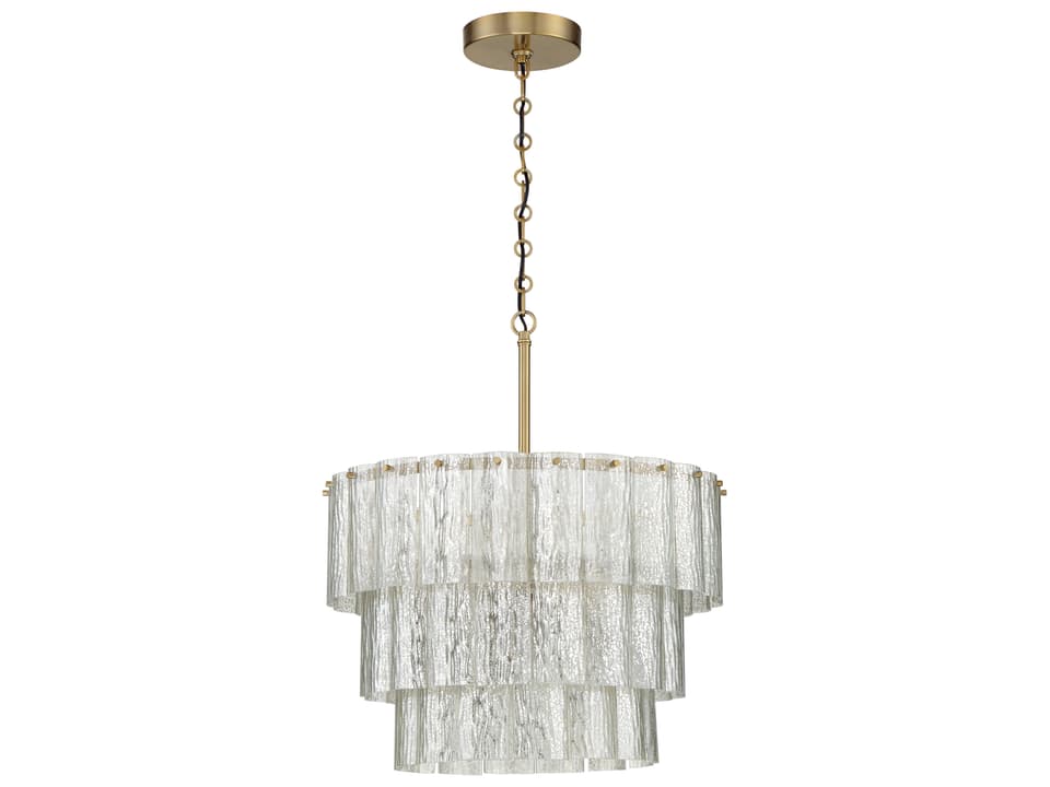12-Light Museo Chandelier in Satin Brass with Mercury Glass