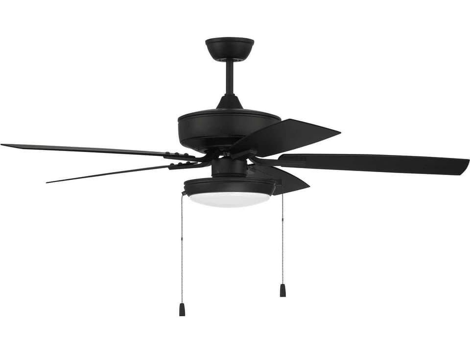 Outdoor Pro Plus 119 52-Inch 5-Blade Outdoor Ceiling Fan in Flat Black