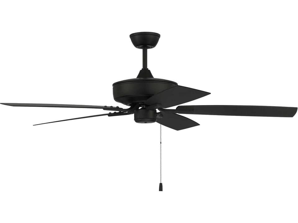 Pro Plus 52-Inch 5-Blade Outdoor Ceiling Fan in Flat Black