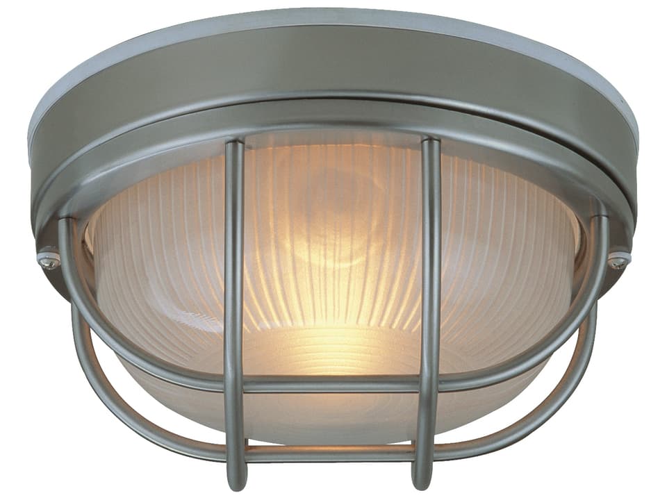 Bulkheads 1-Light Outdoor Flush Mount in Stainless Steel
