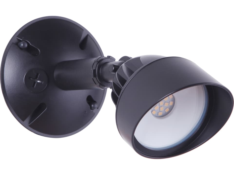 Single LED Outdoor Flood Light in Bronze with 900 Lumens