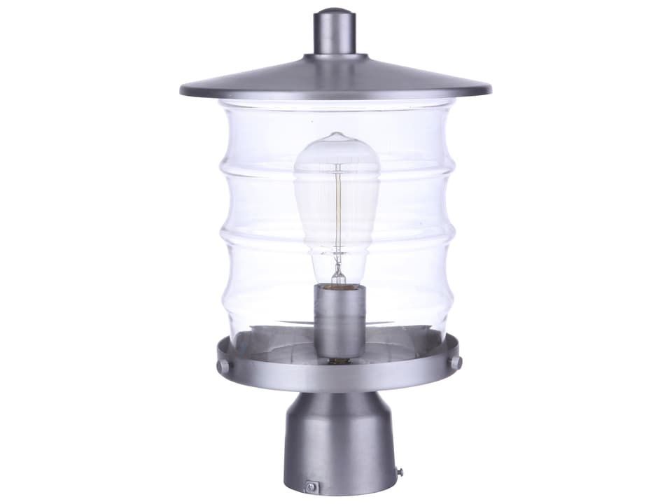 Canon 1-Light Outdoor Post Mount in Satin Aluminum