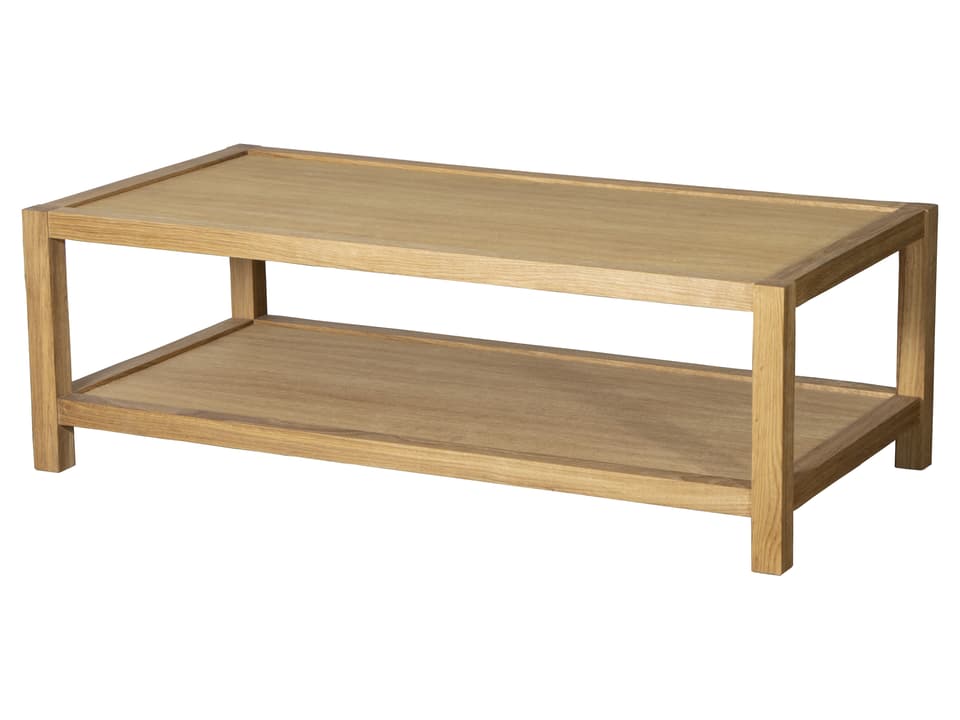 Scale Rectangular Solid Oak Coffee Table by byKATO