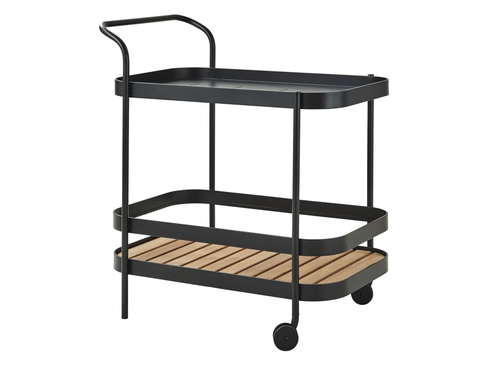 Roll Black Lava Grey Bar Cart