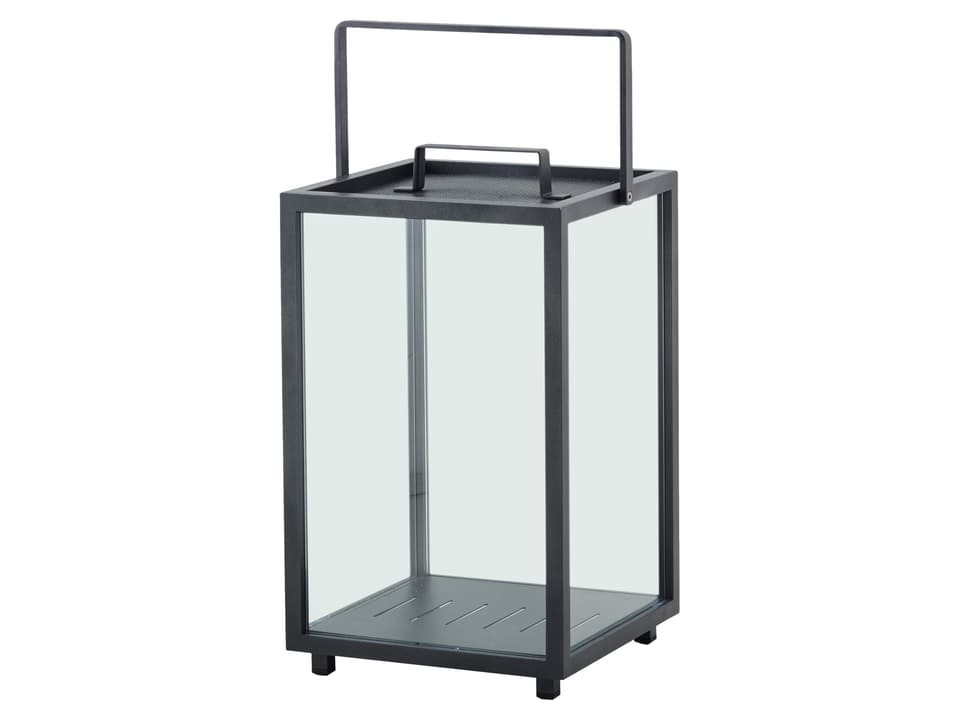 Lighthouse Large Outdoor Lantern in Lava Grey Aluminum and Glass
