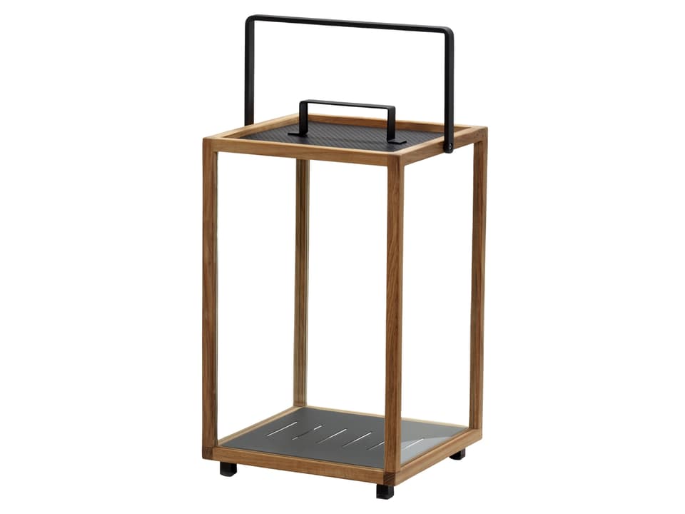 Lighthouse Large Lantern in Teak Aluminum and Glass